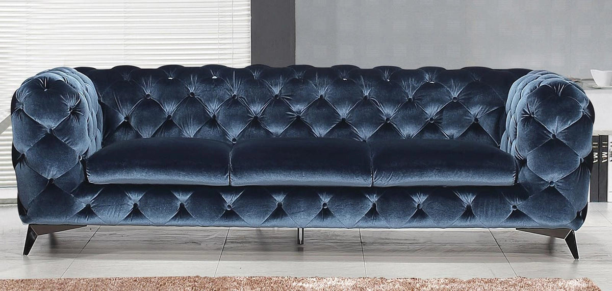 J&M Furniture Glitz Sofa in Blue