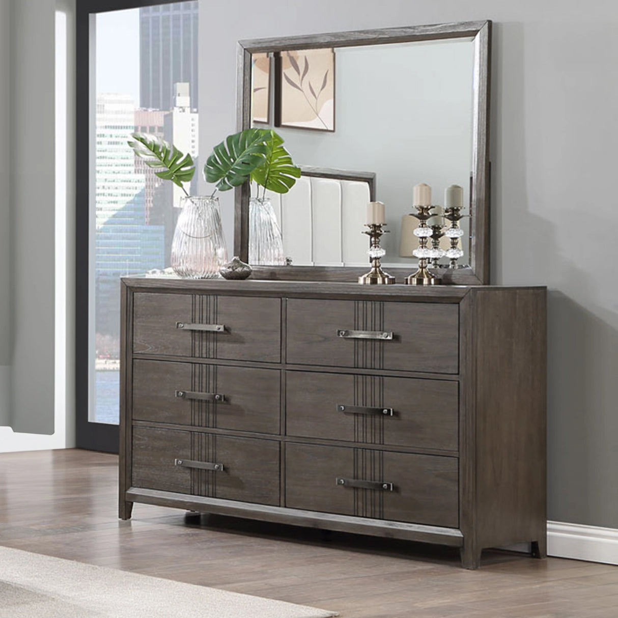 Landon Mirror-Walnut