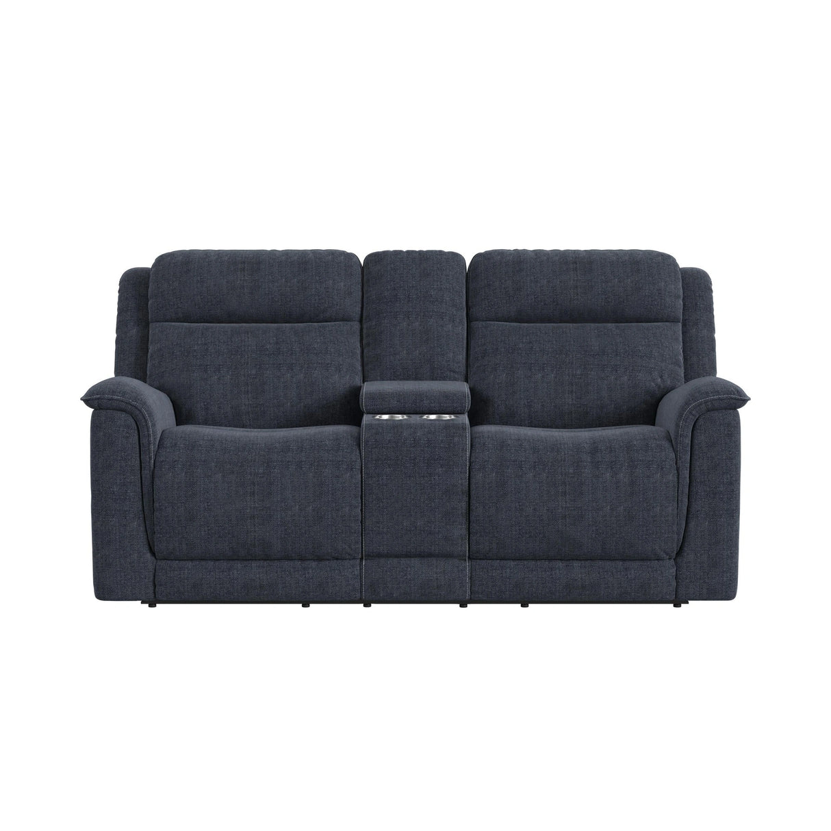 Striker Loveseat w/Console in Bristol Cobalt