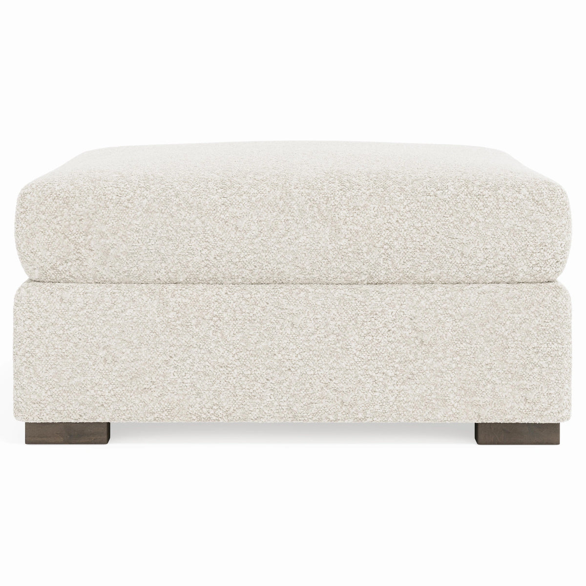 Helena Fabric Ottoman Wood Foot
