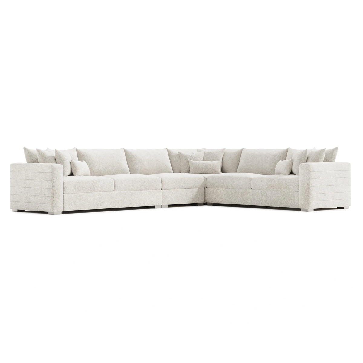 Helena Fabric Sectional Metal Foot