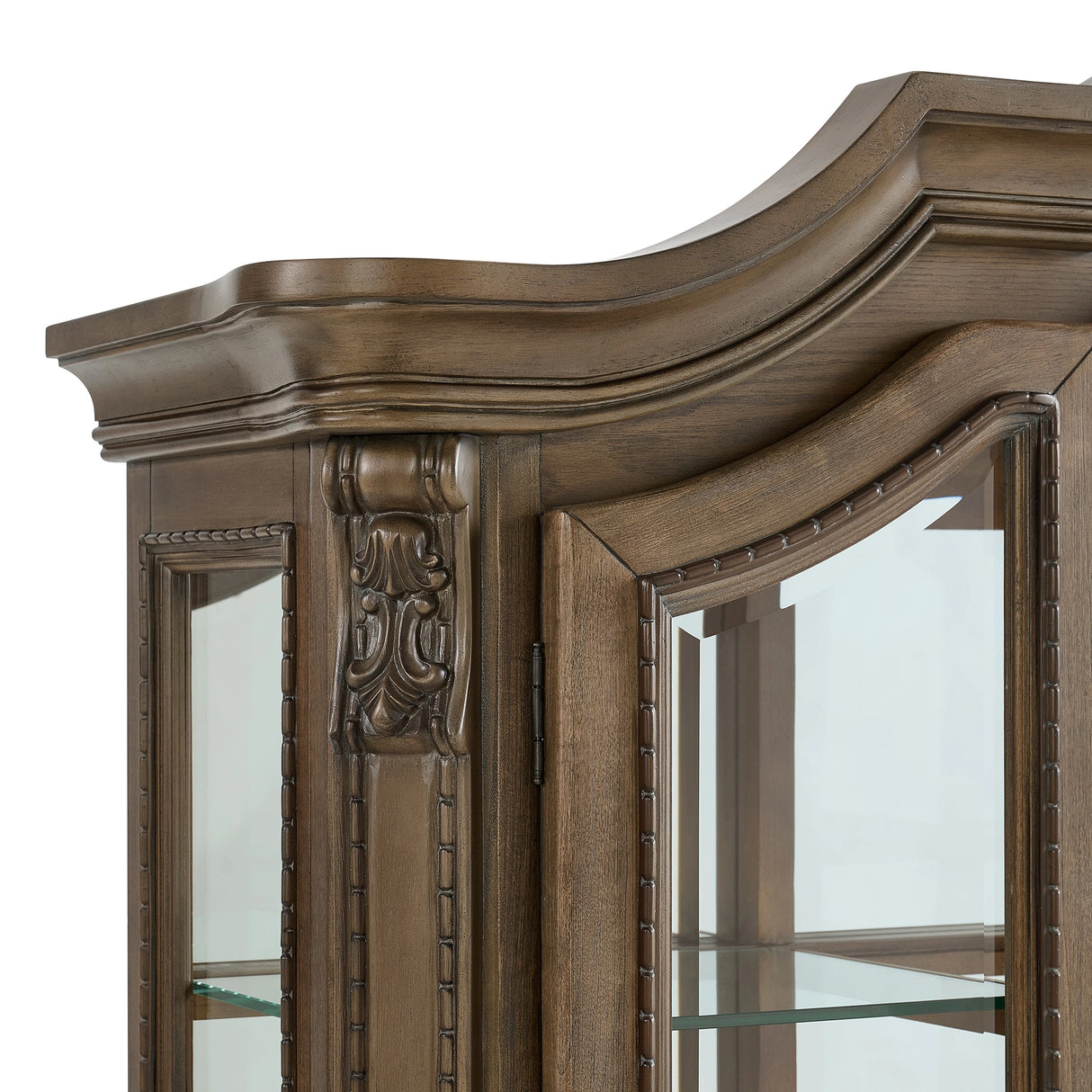 Madison Park Server and Hutch with LED in Walnut