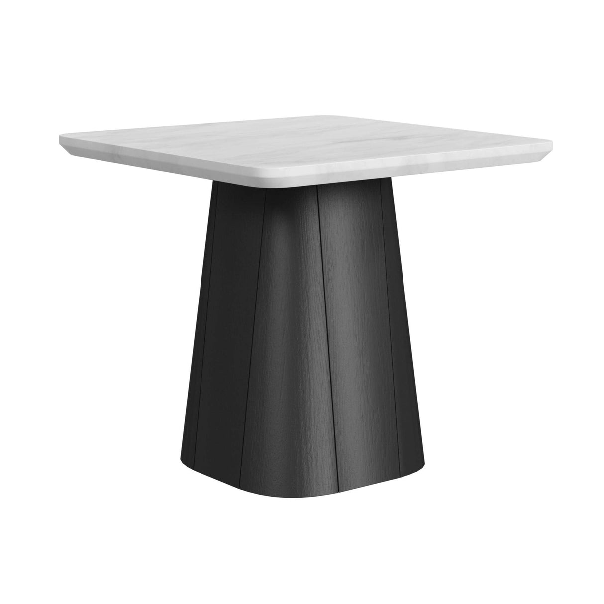 Edison End Table in White and Black