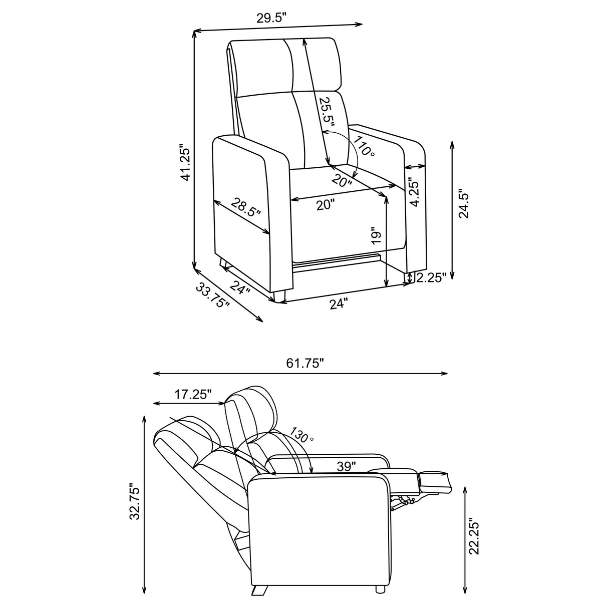 Toohey Push Back Recliner