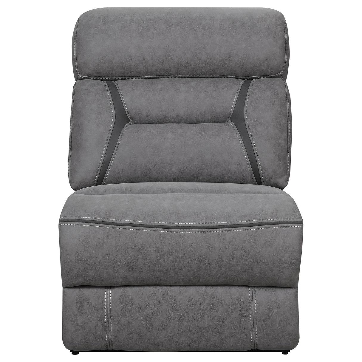 Higgins Upholstered Armless Chair Grey
