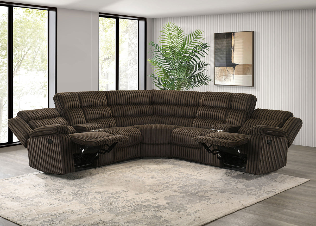 Atkinson Reclining Sectional Sofa - galleria furniture outlet