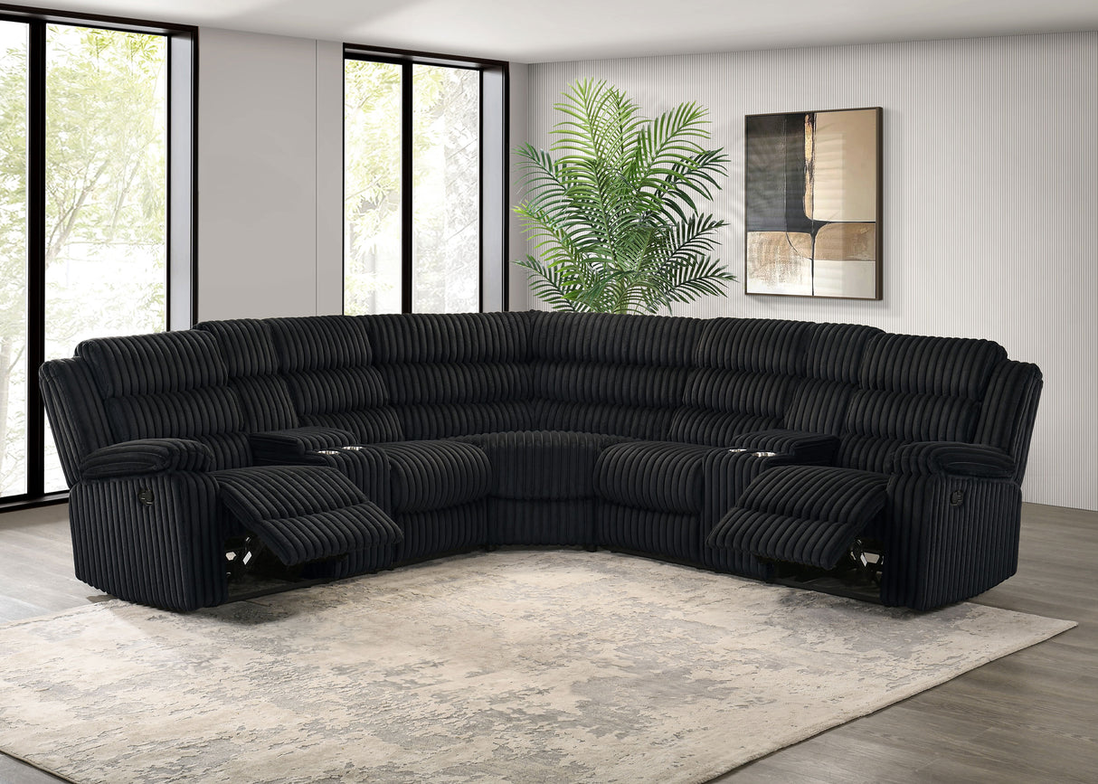 Atkinson Reclining Sectional Sofa - galleria furniture outlet