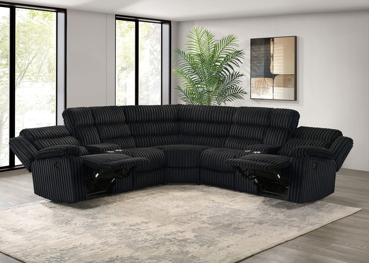 Atkinson Reclining Sectional Sofa - galleria furniture outlet
