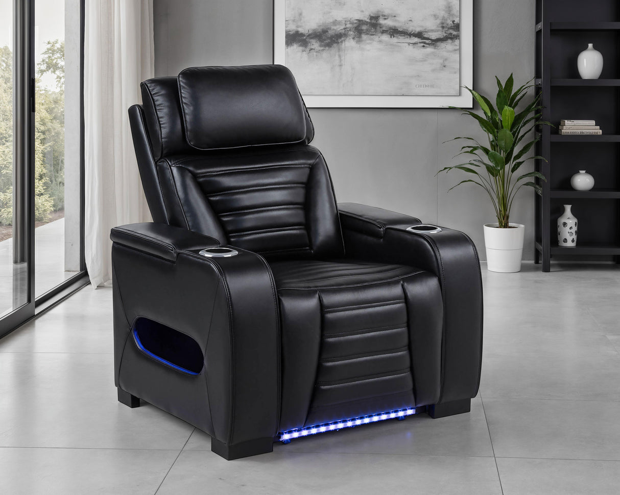 Zuma Dual Power Recliner - galleria furniture outlet
