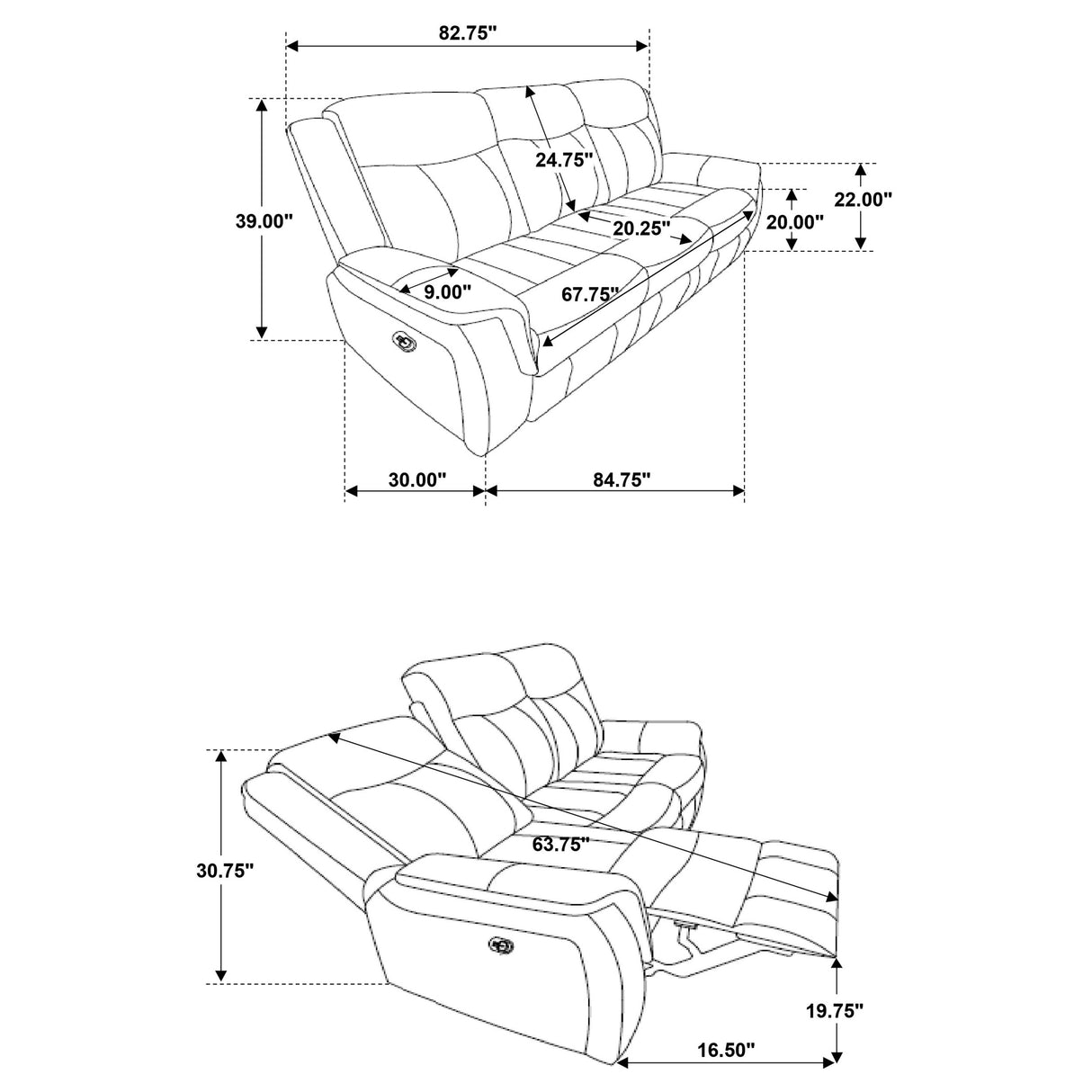 Lawrence Reclining Sofa - galleria furniture outlet