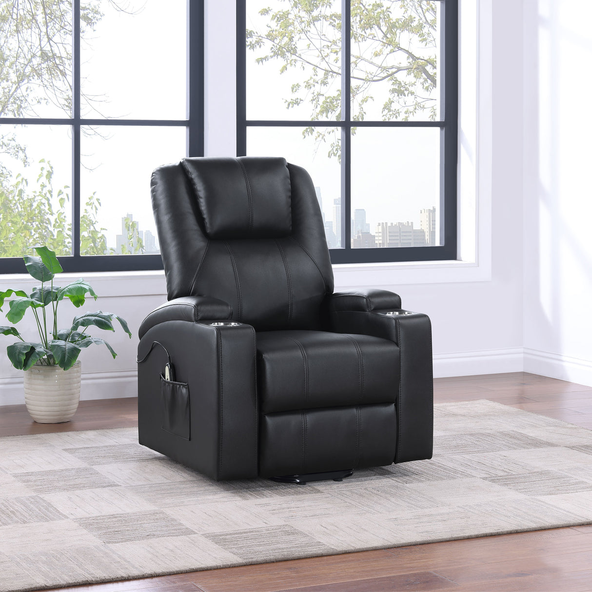 Armstrong Power Lift Massage Recliner - galleria furniture outlet