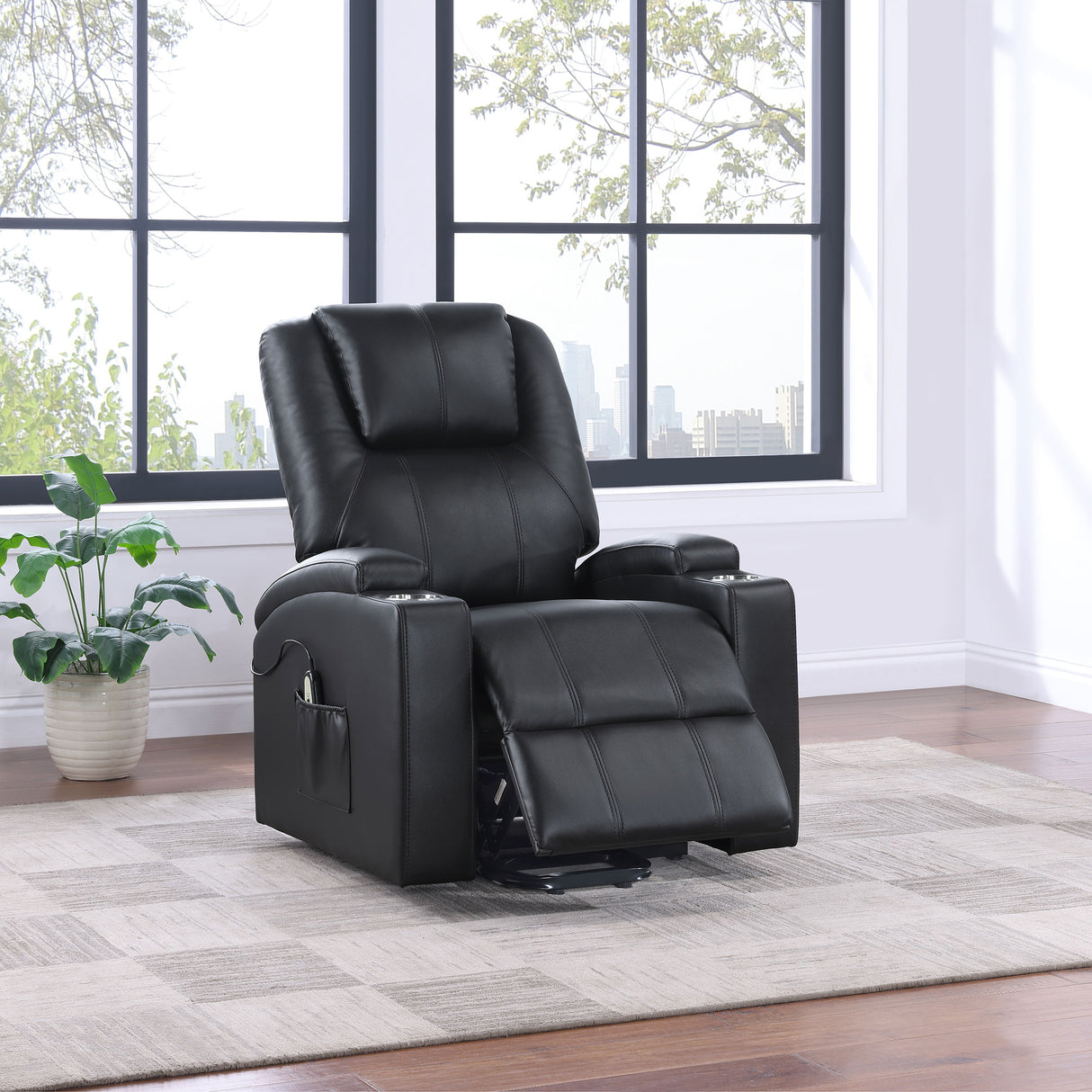 Armstrong Power Lift Massage Recliner - galleria furniture outlet
