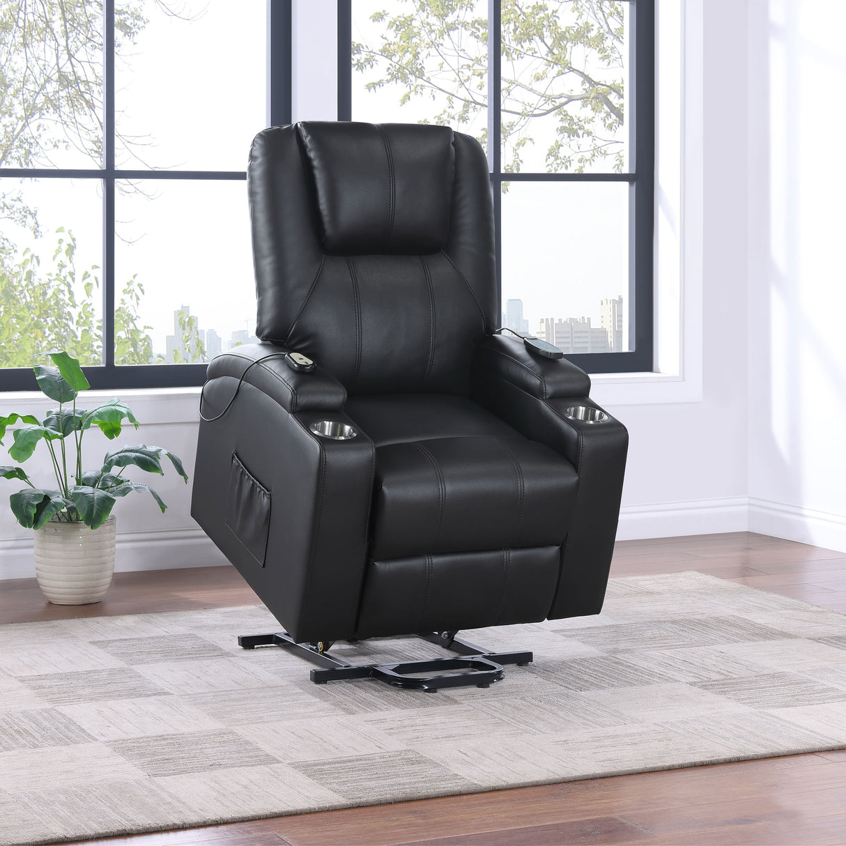 Armstrong Power Lift Massage Recliner - galleria furniture outlet