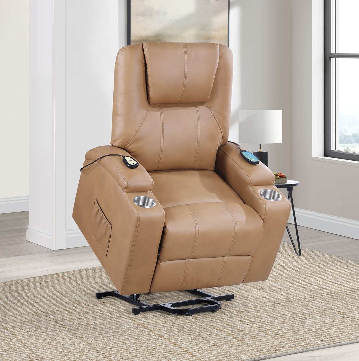 Armstrong Power Lift Massage Recliner - galleria furniture outlet