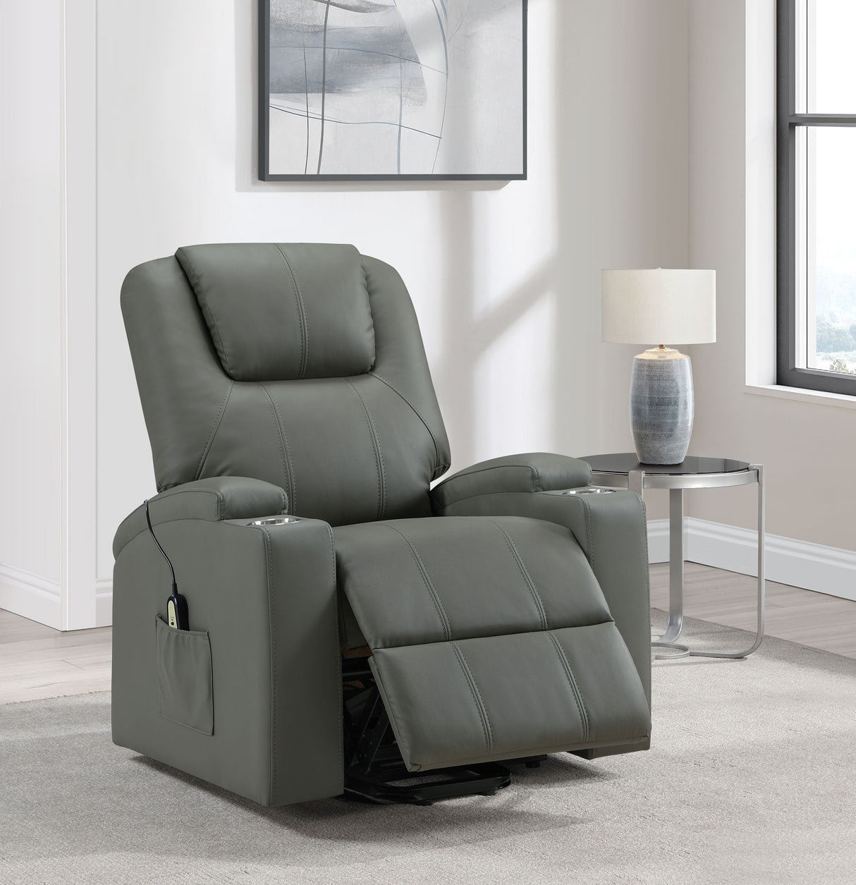 Armstrong Power Lift Massage Recliner - galleria furniture outlet