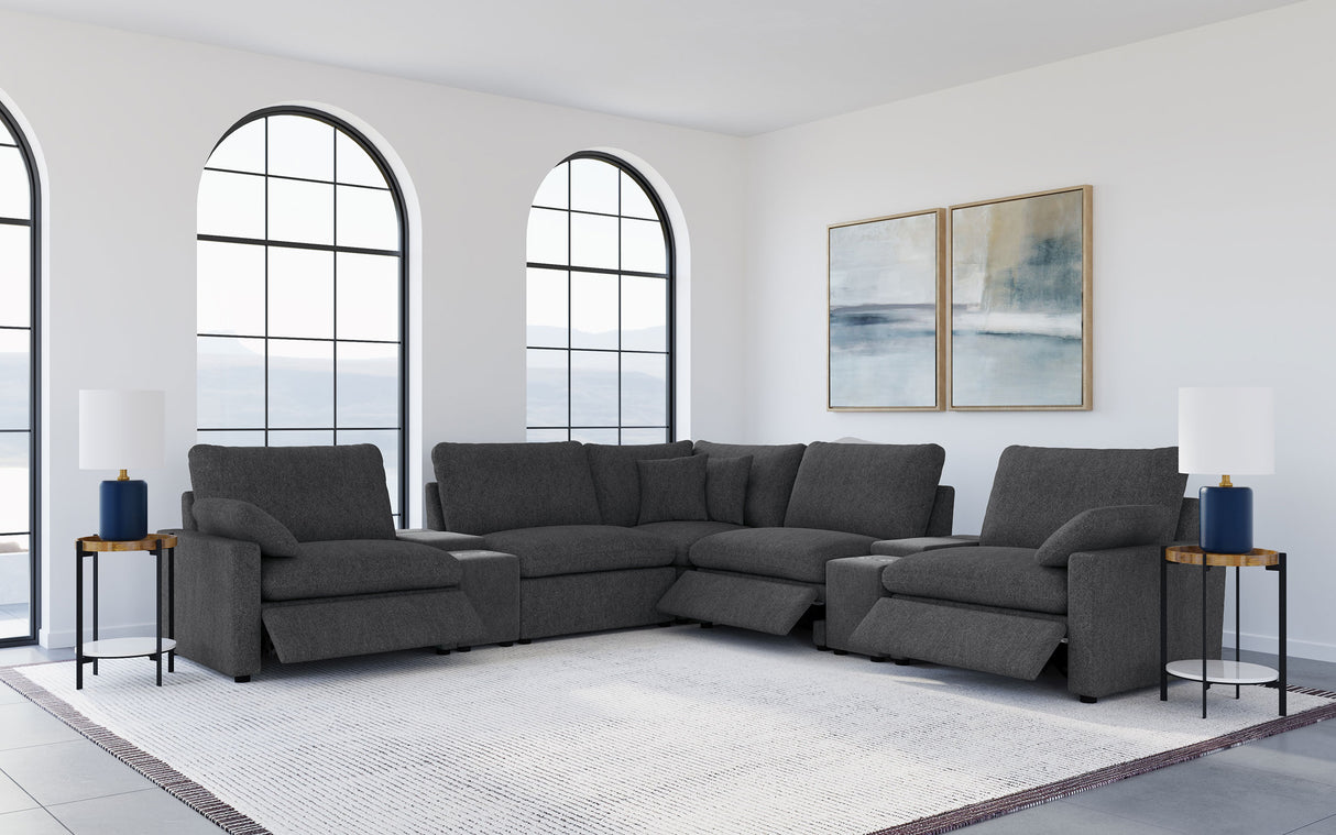 Collins Modular Power Reclining Sectional Sofa - galleria furniture outlet