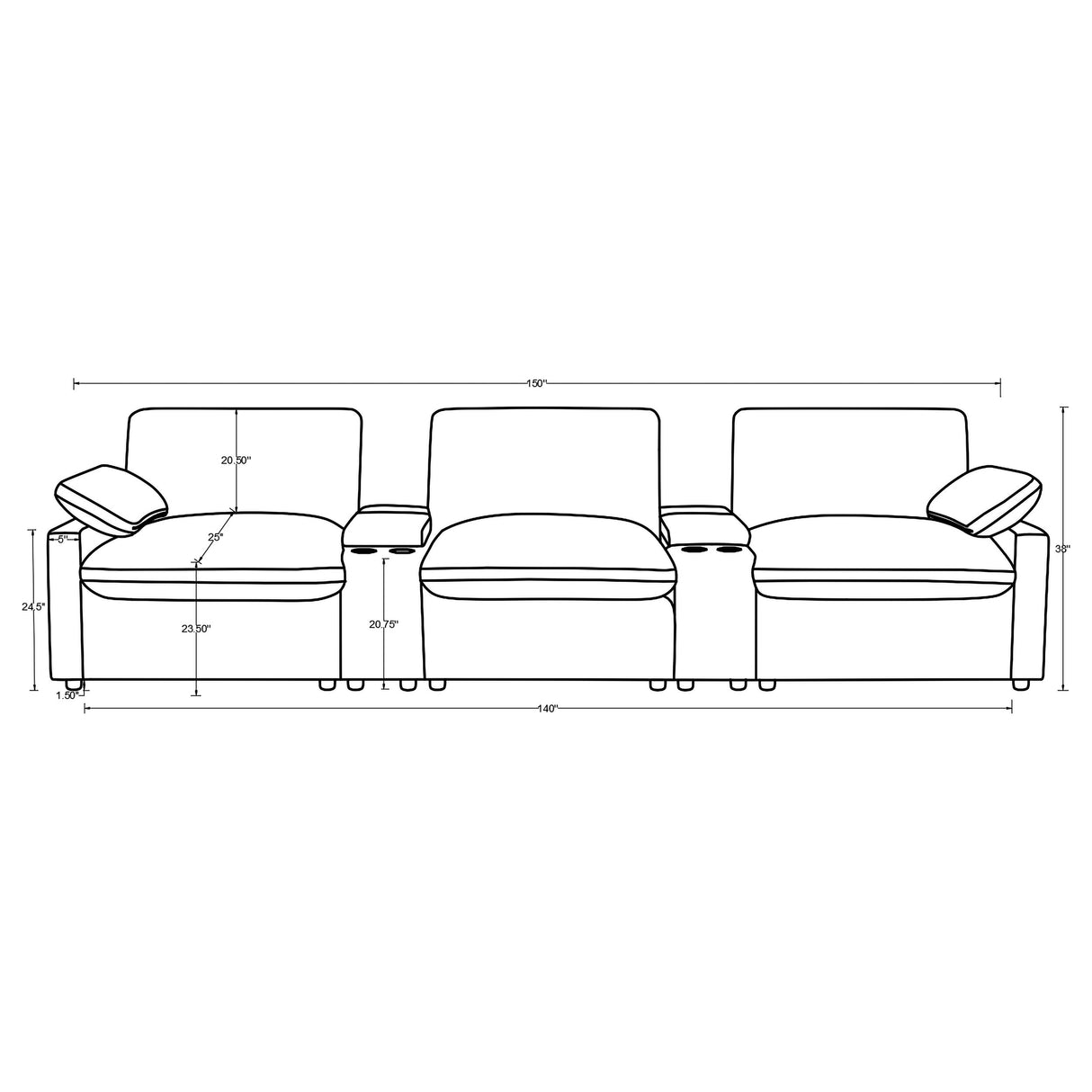 Collins Power Home Theater Seating - galleria furniture outlet
