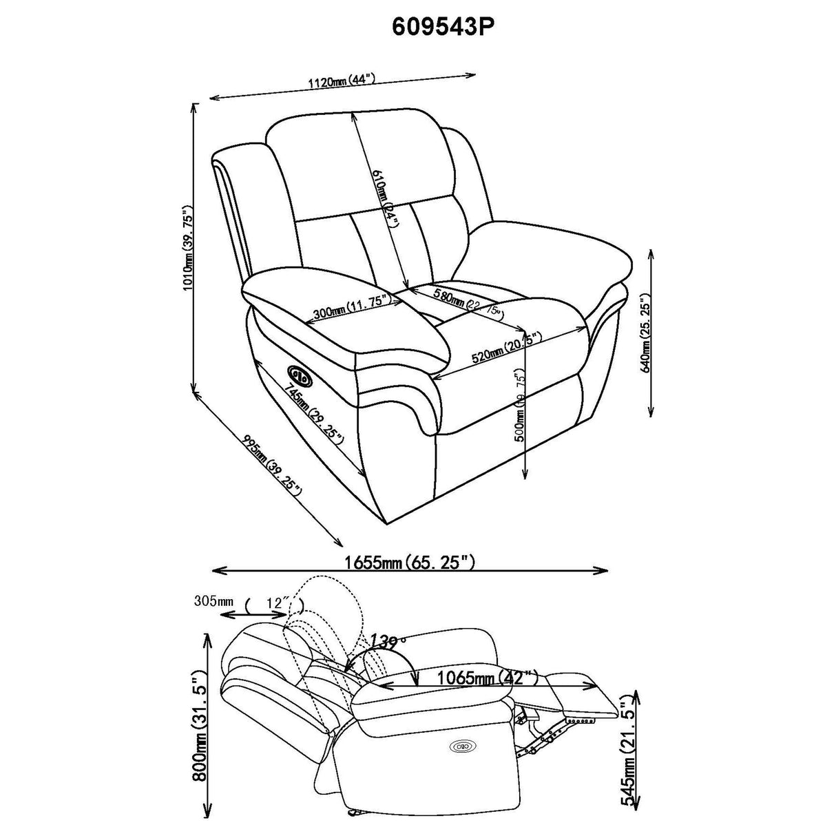 Bahrain Power Glider Recliner - galleria furniture outlet