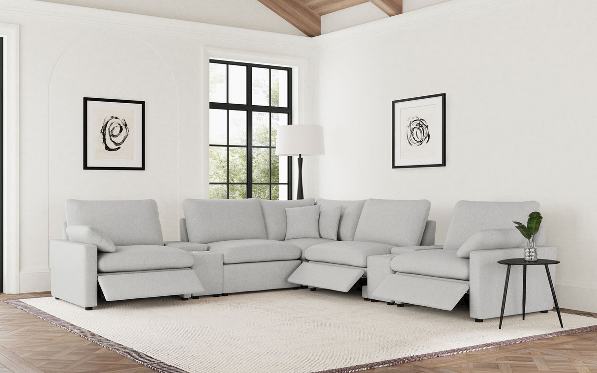 Collins Modular Power Reclining Sectional Sofa - galleria furniture outlet
