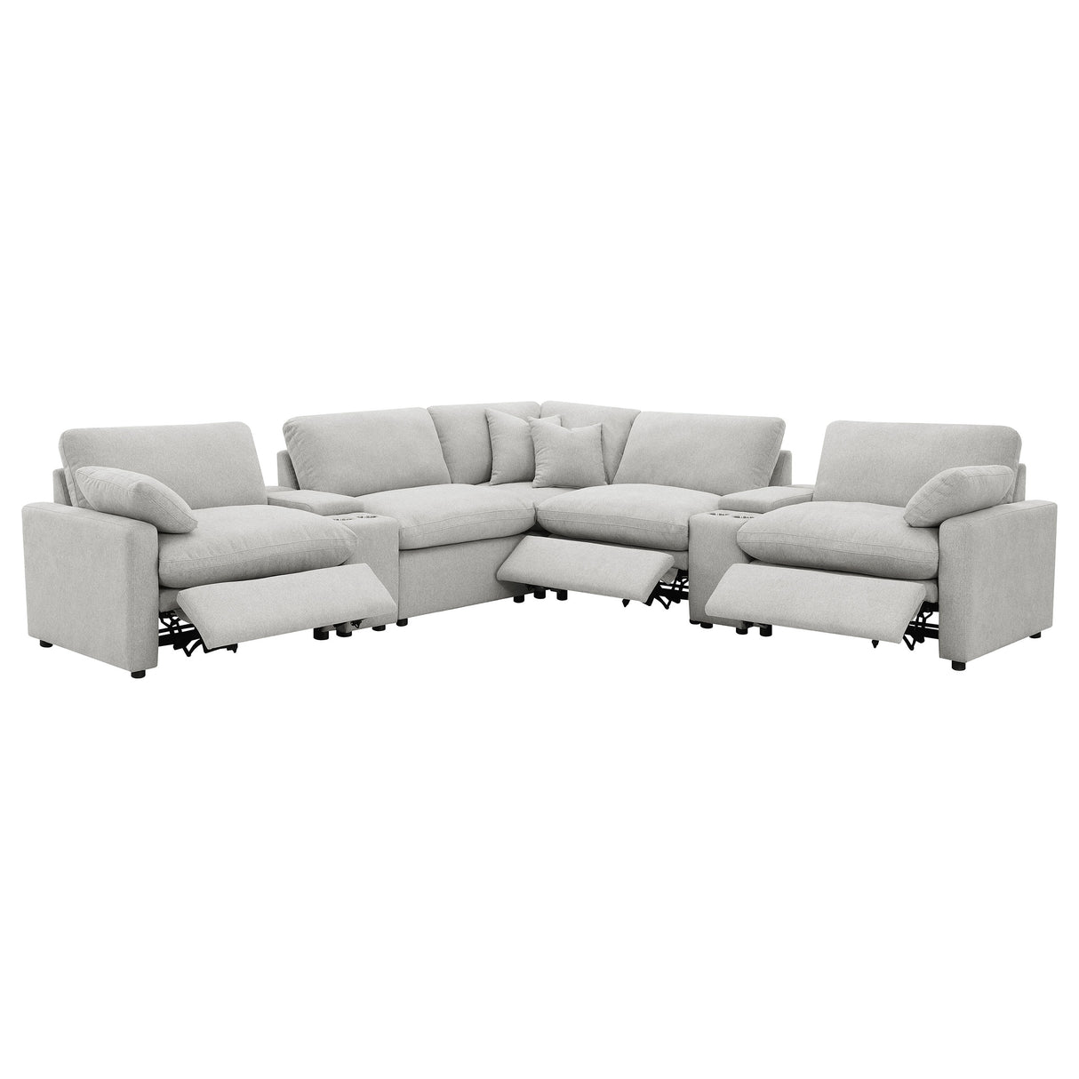 Collins Modular Power Reclining Sectional Sofa - galleria furniture outlet