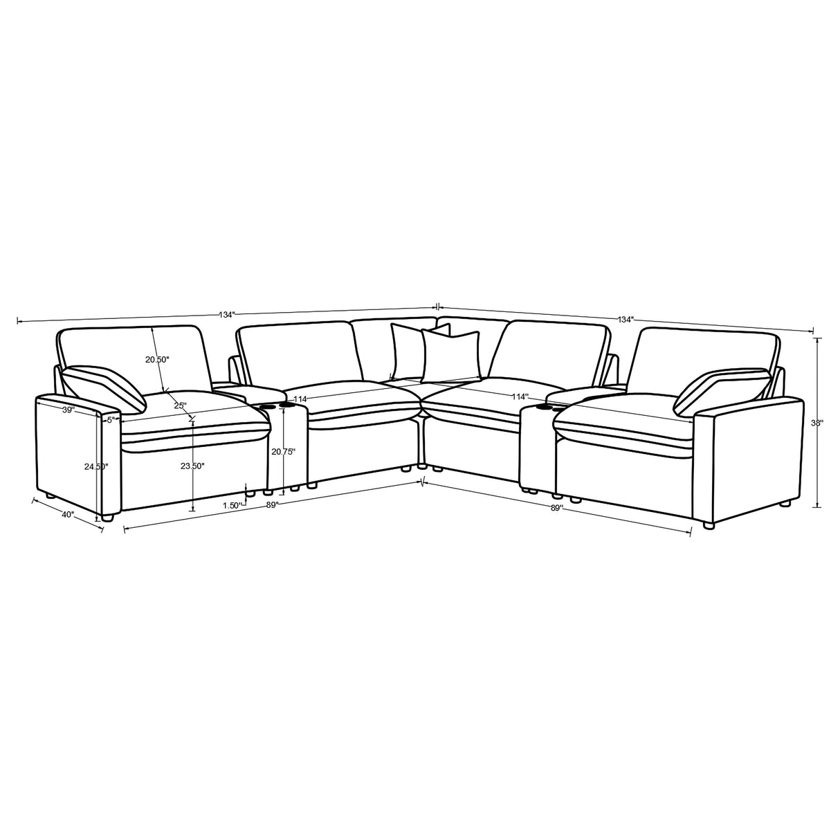 Collins Modular Power Reclining Sectional Sofa - galleria furniture outlet