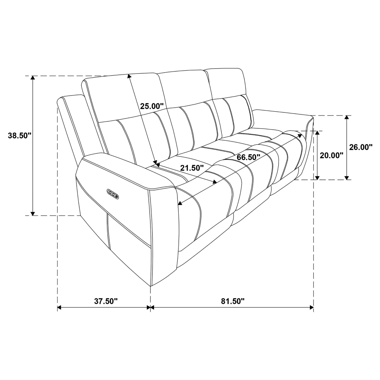 Kennett Power Reclining Sofa - galleria furniture outlet