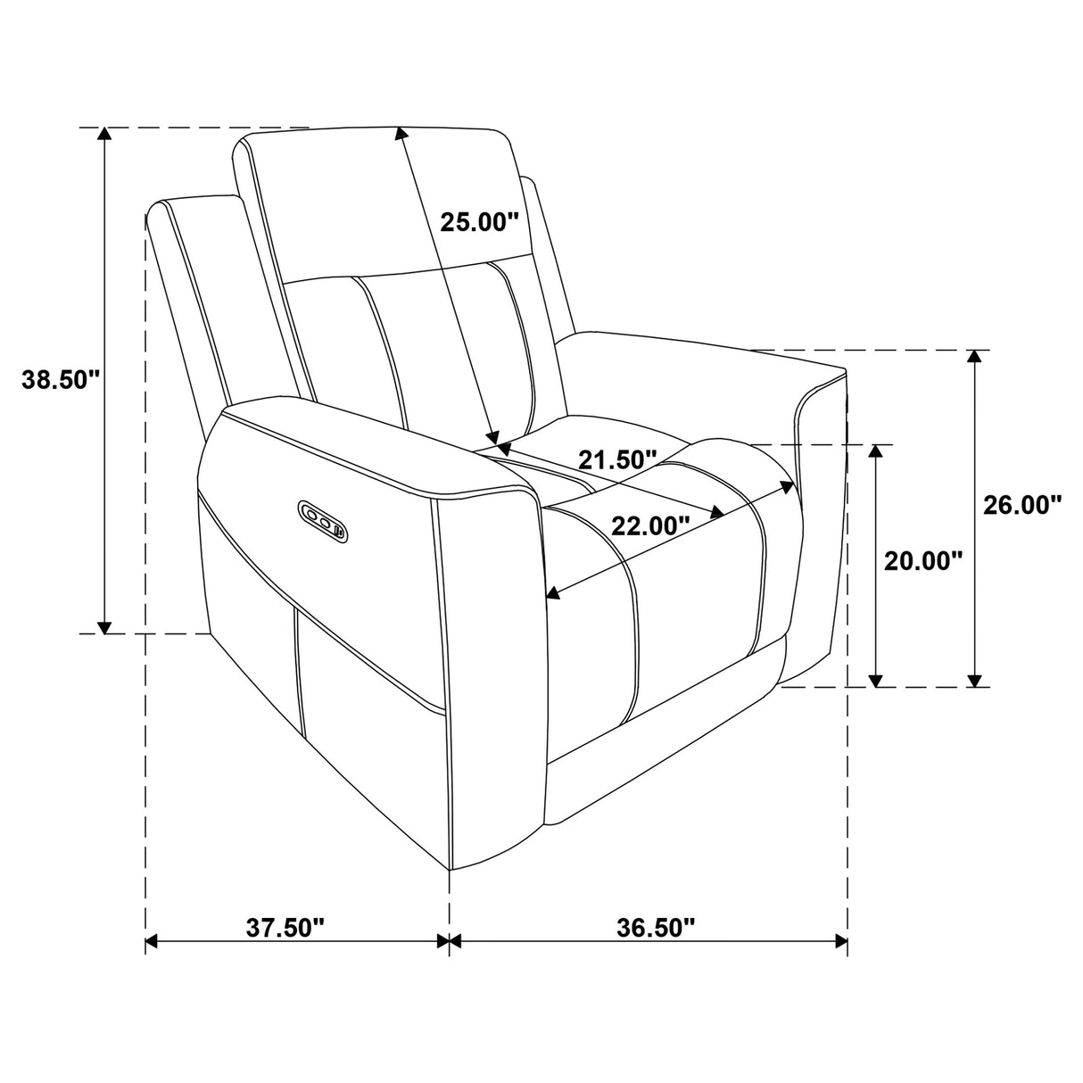 Kennett Power Recliner - galleria furniture outlet