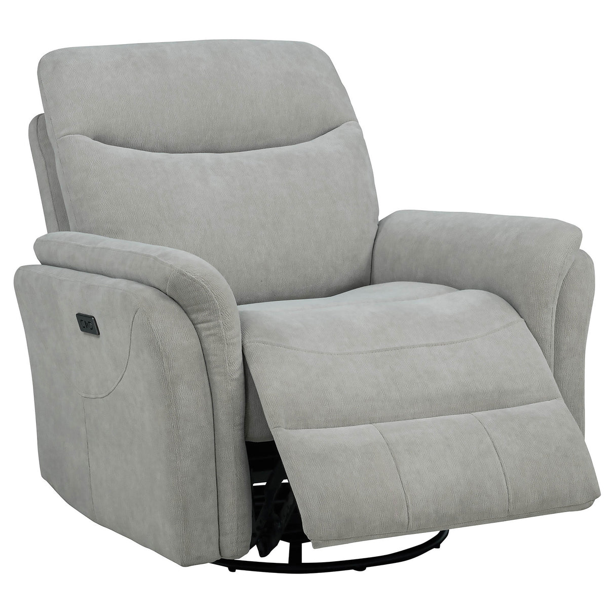 Adler Power Swivel Glider Recliner - galleria furniture outlet