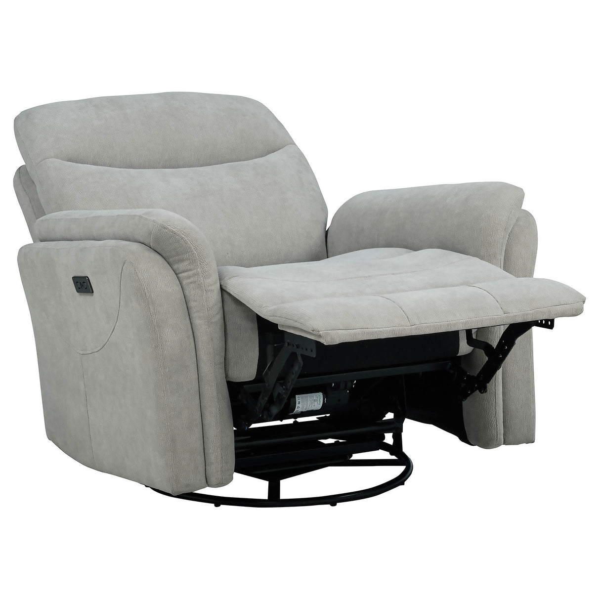 Adler Power Swivel Glider Recliner - galleria furniture outlet