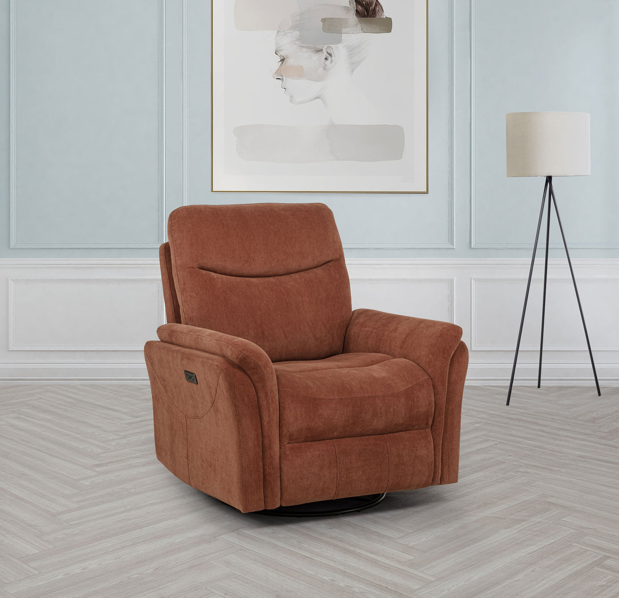 Adler Power Swivel Glider Recliner - galleria furniture outlet