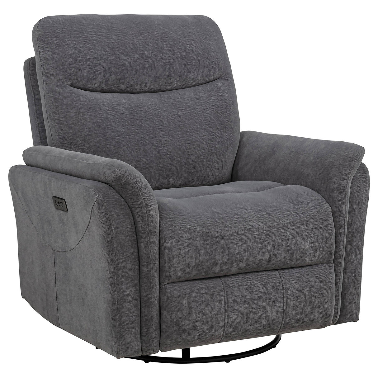 Adler Power Swivel Glider Recliner - galleria furniture outlet