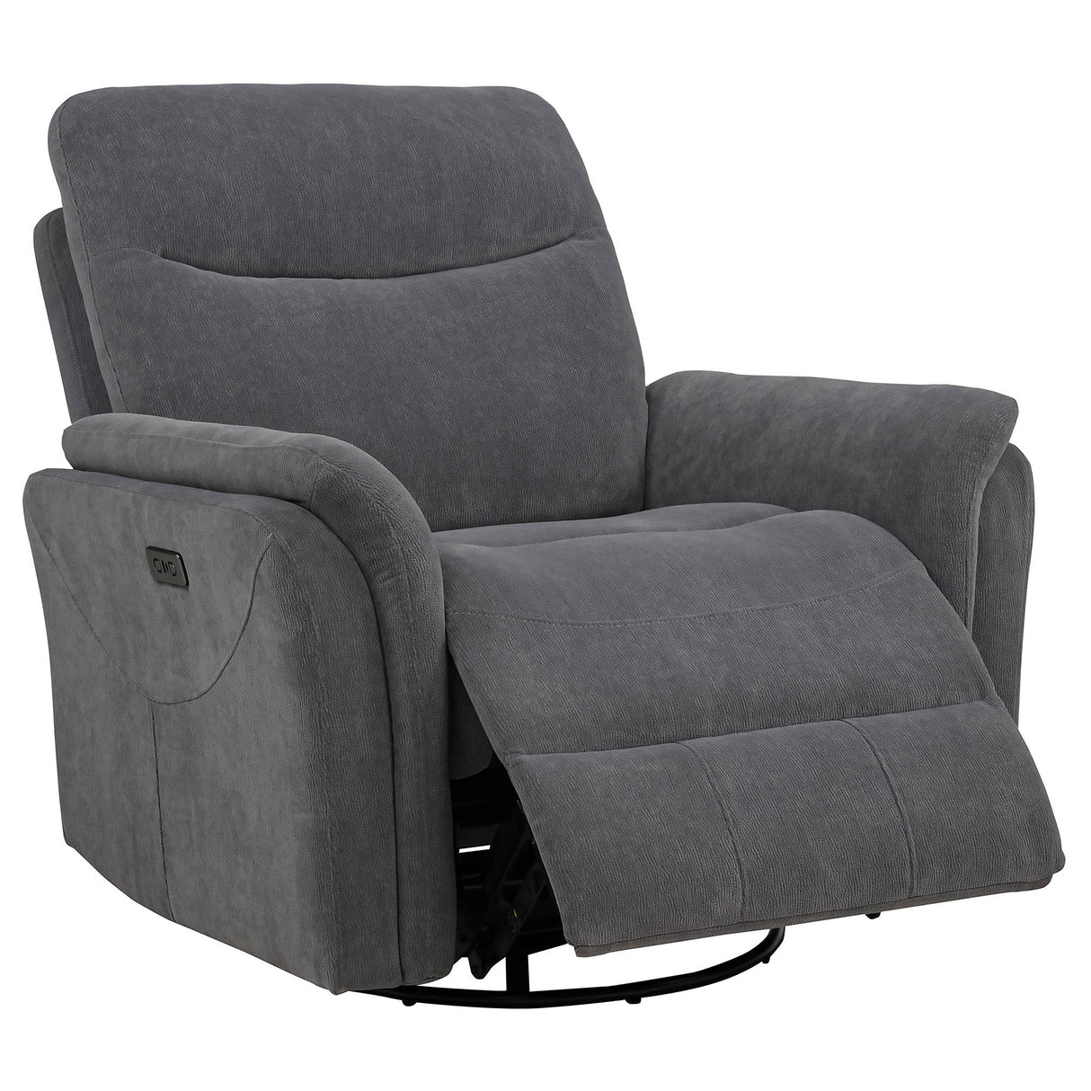 Adler Power Swivel Glider Recliner - galleria furniture outlet
