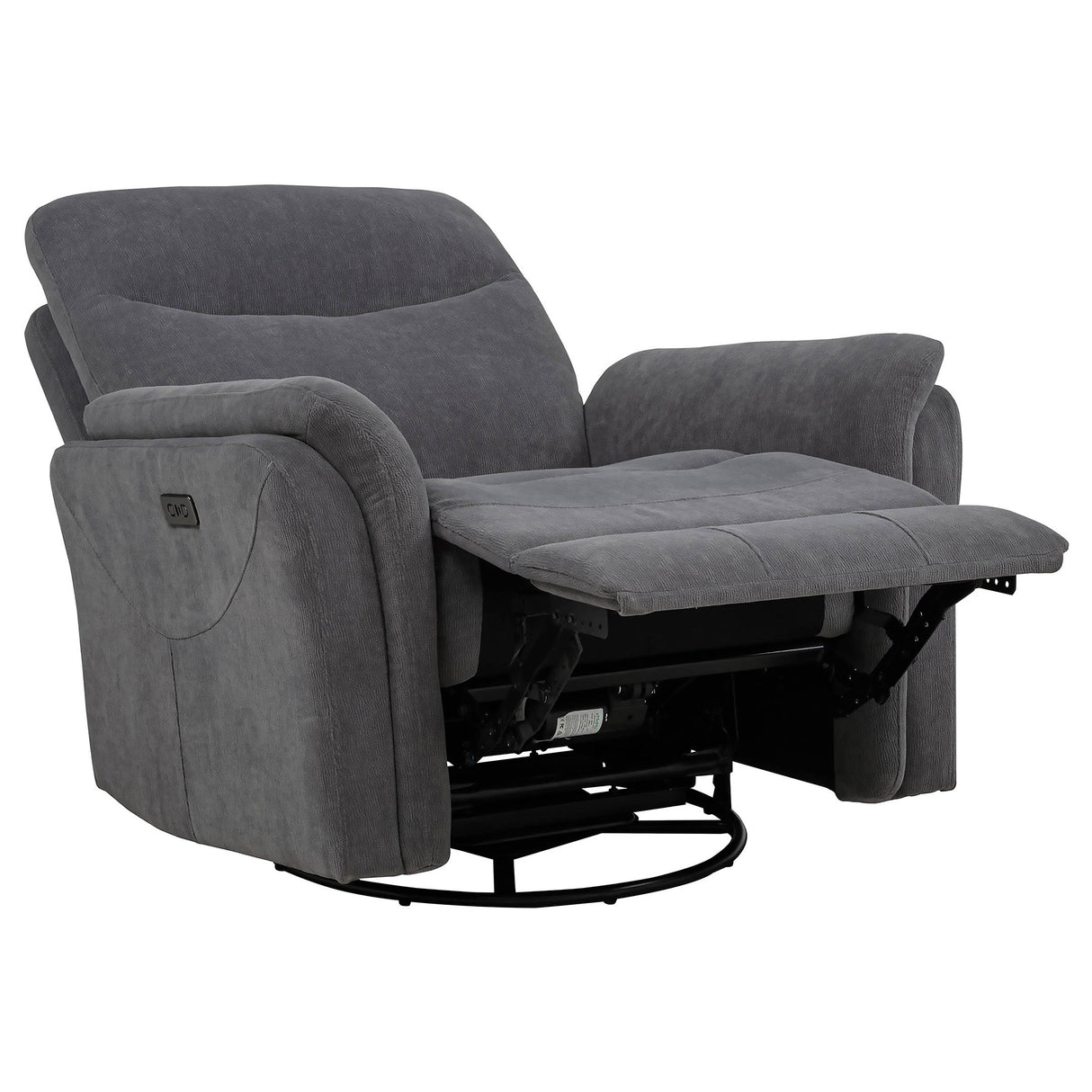 Adler Power Swivel Glider Recliner - galleria furniture outlet