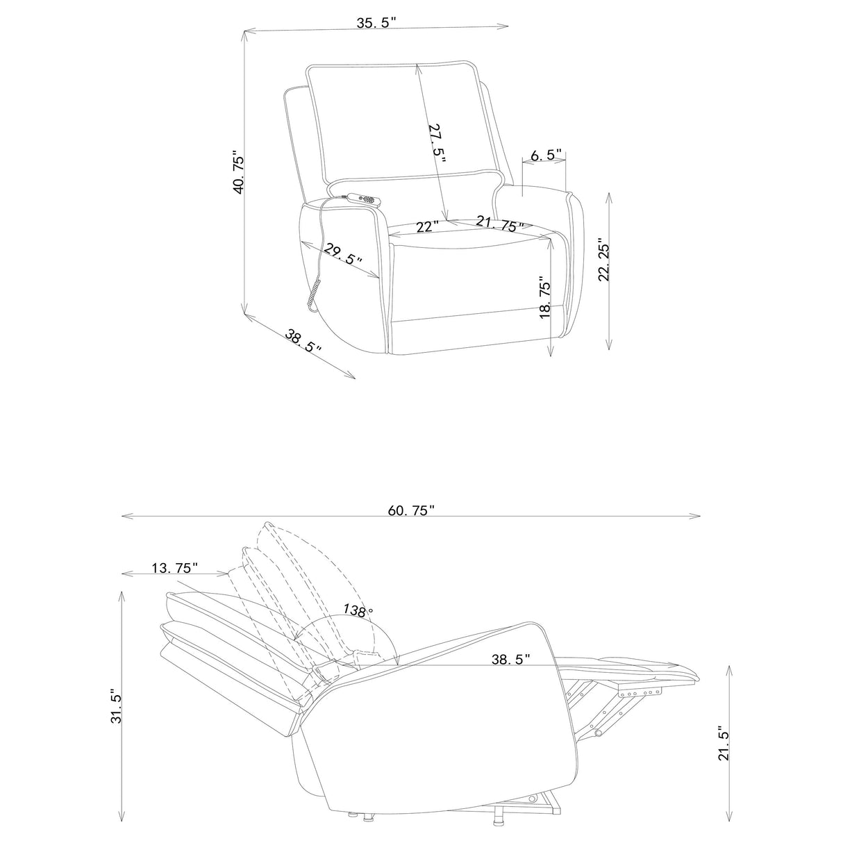 Sylmar Dual Power Lift Recliner - galleria furniture outlet