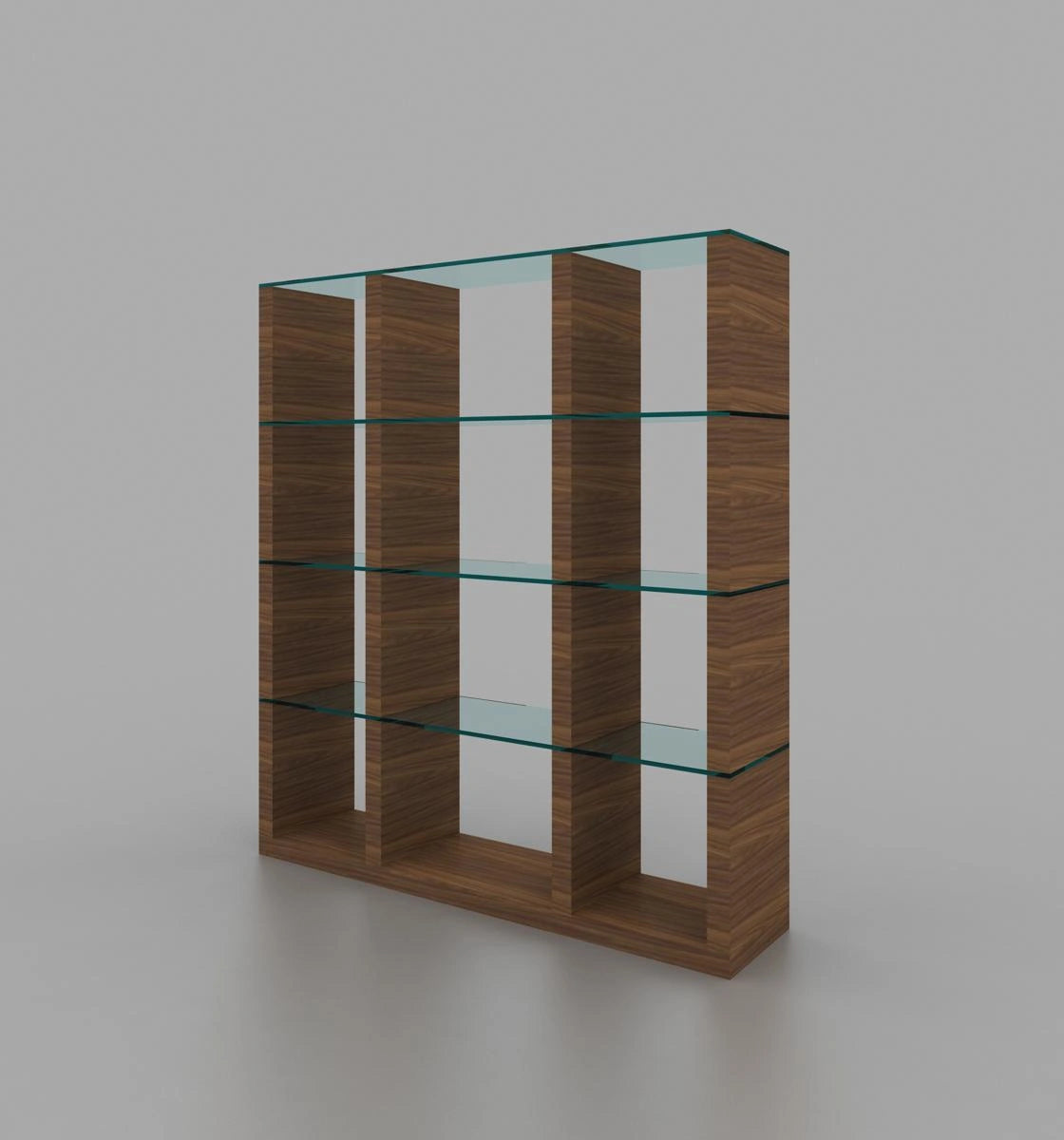J&M Furniture Elm Wall Unit in Walnut