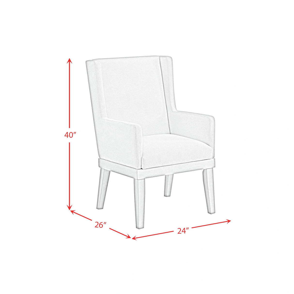 Avalanche Dining Arm Chair in Antique White (2 Per Carton)