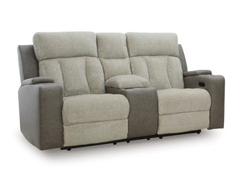 WhipLash Power Reclining Loveseat with Console - galleria furniture outlet