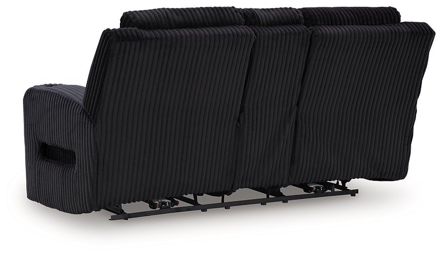 Forest Lake Power Reclining Loveseat with Console - galleria furniture outlet