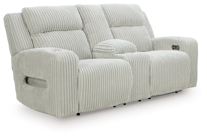 Forest Lake Power Reclining Loveseat with Console - galleria furniture outlet