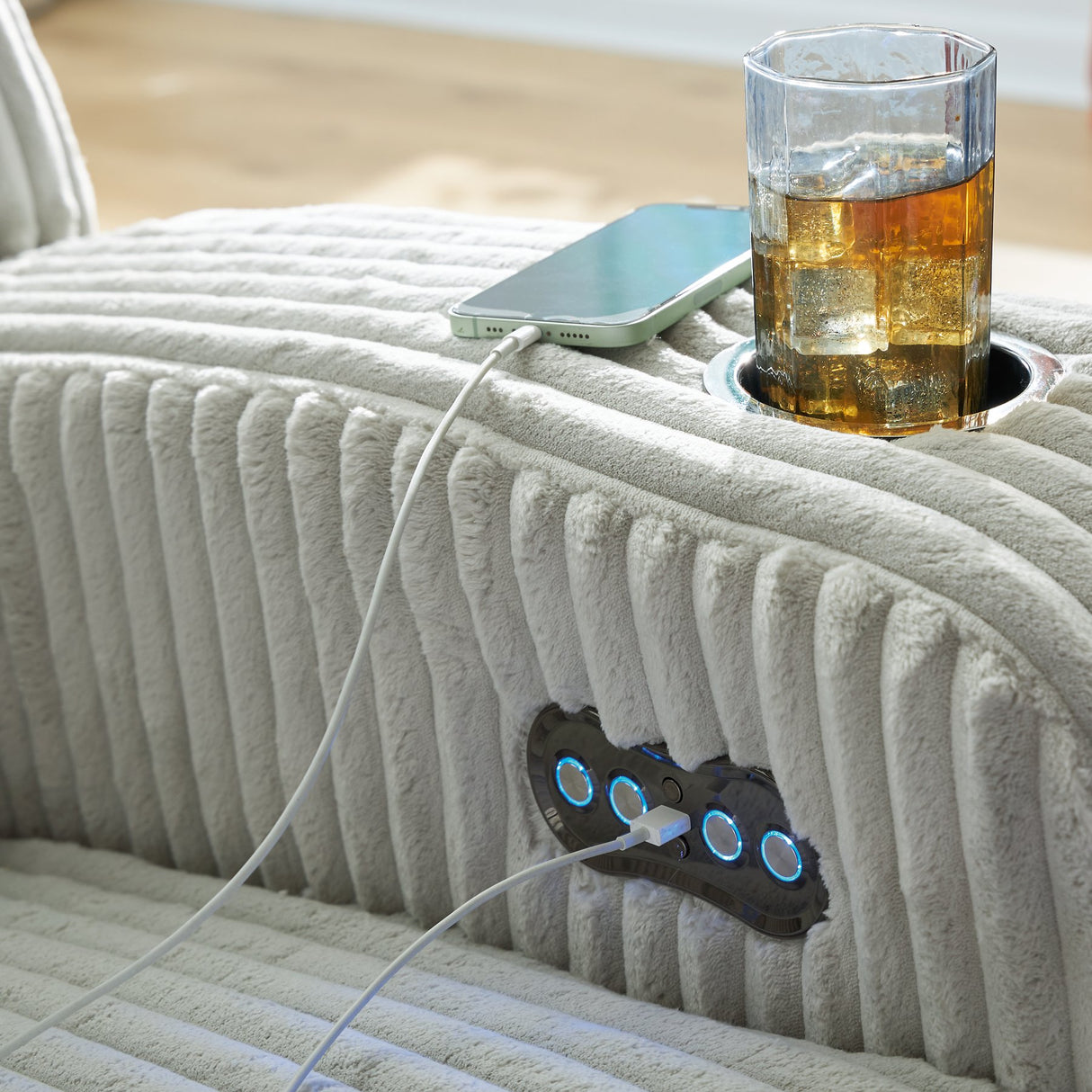 Forest Lake Power Reclining Loveseat with Console - galleria furniture outlet