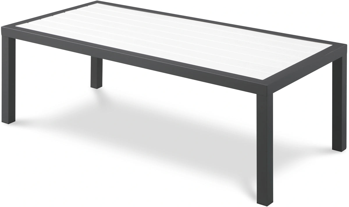 Nizuc White manufactured wood Outdoor Patio Aluminum Coffee Table