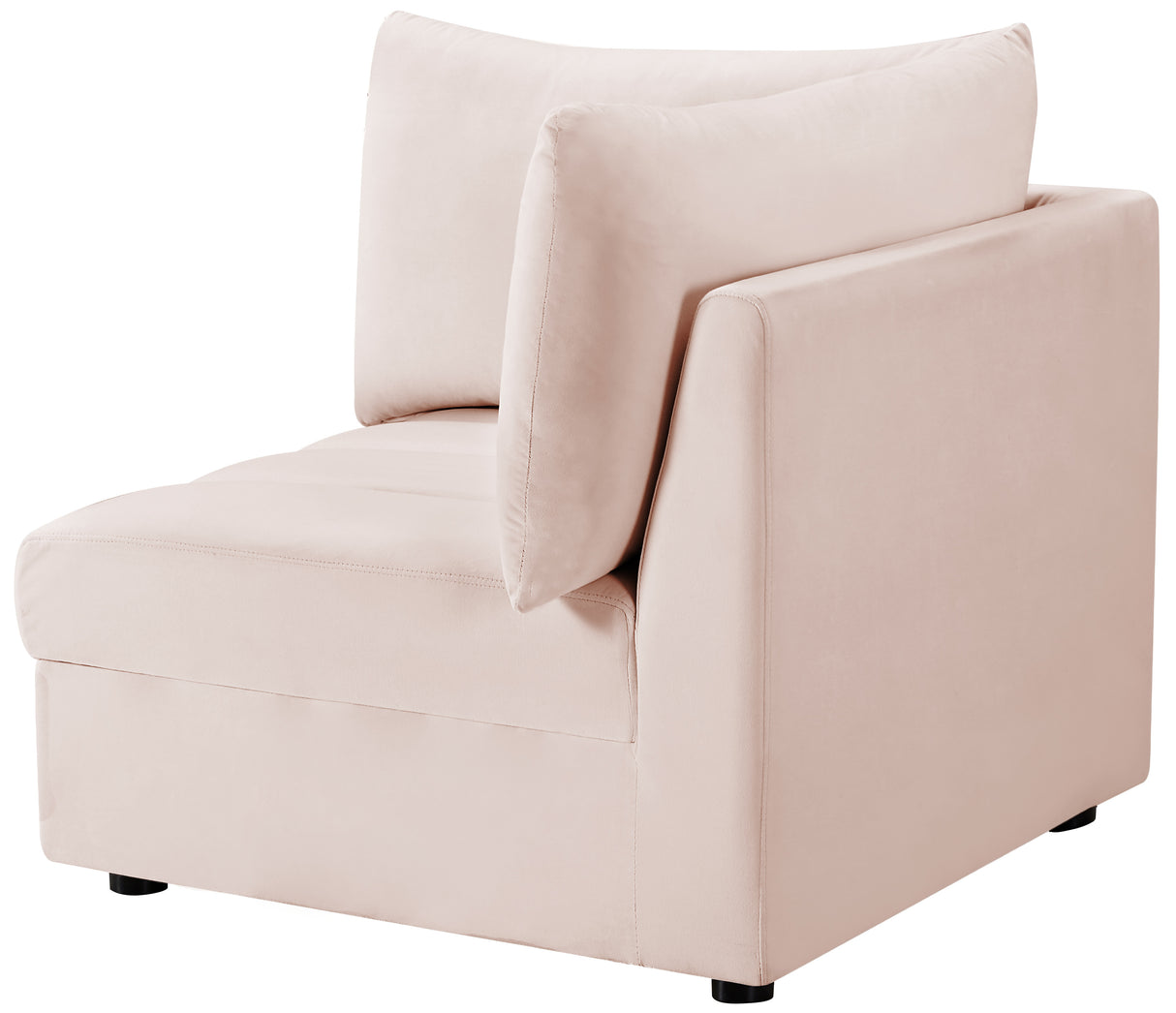Jacob Pink Velvet Corner - galleria furniture outlet