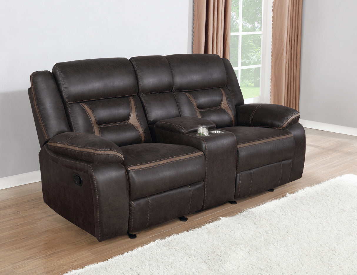 Greer Reclining Glider Loveseat - galleria furniture outlet