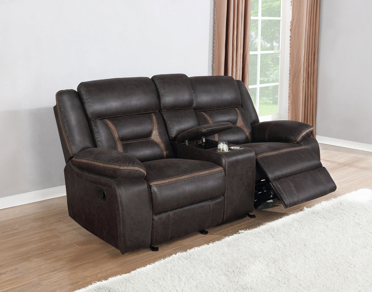 Greer Reclining Glider Loveseat - galleria furniture outlet