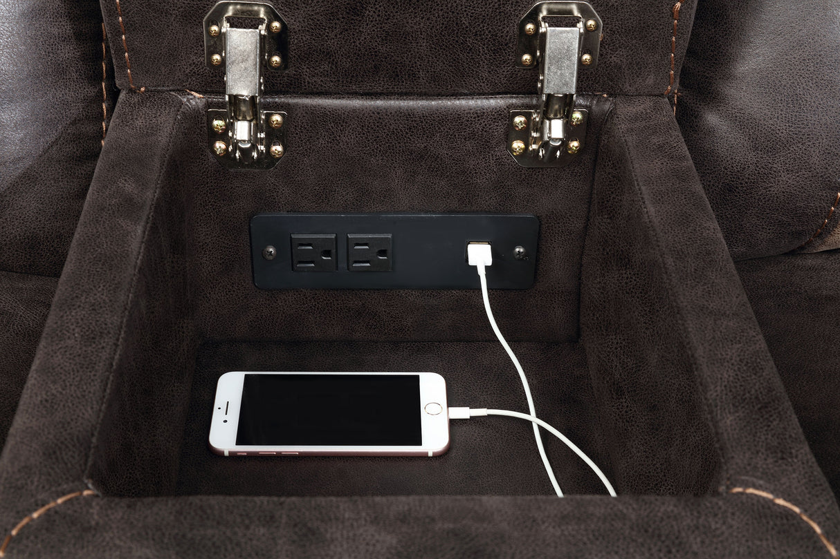 Greer Reclining Glider Loveseat - galleria furniture outlet