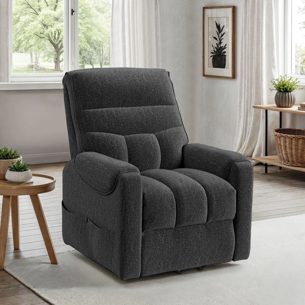 Desoto Power Lift Chair in Sahara Black