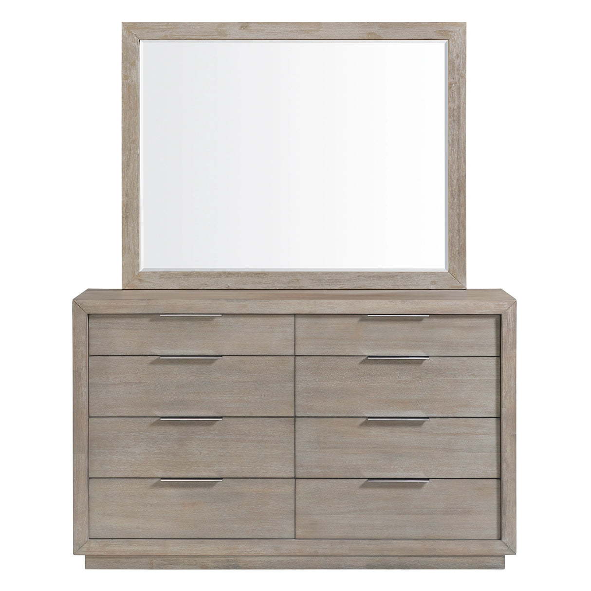 Arcadia Dresser & Mirror Set in Grey
