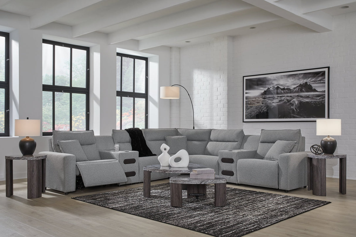 Modmax Power Reclining Sectional with Chaise - galleria furniture outlet