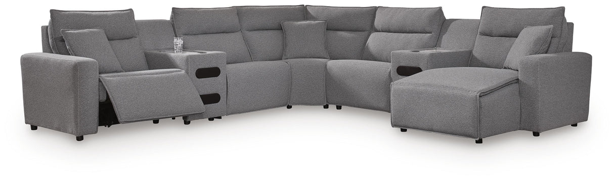 Modmax II Power Reclining Sectional with Chaise and Audio Consoles
