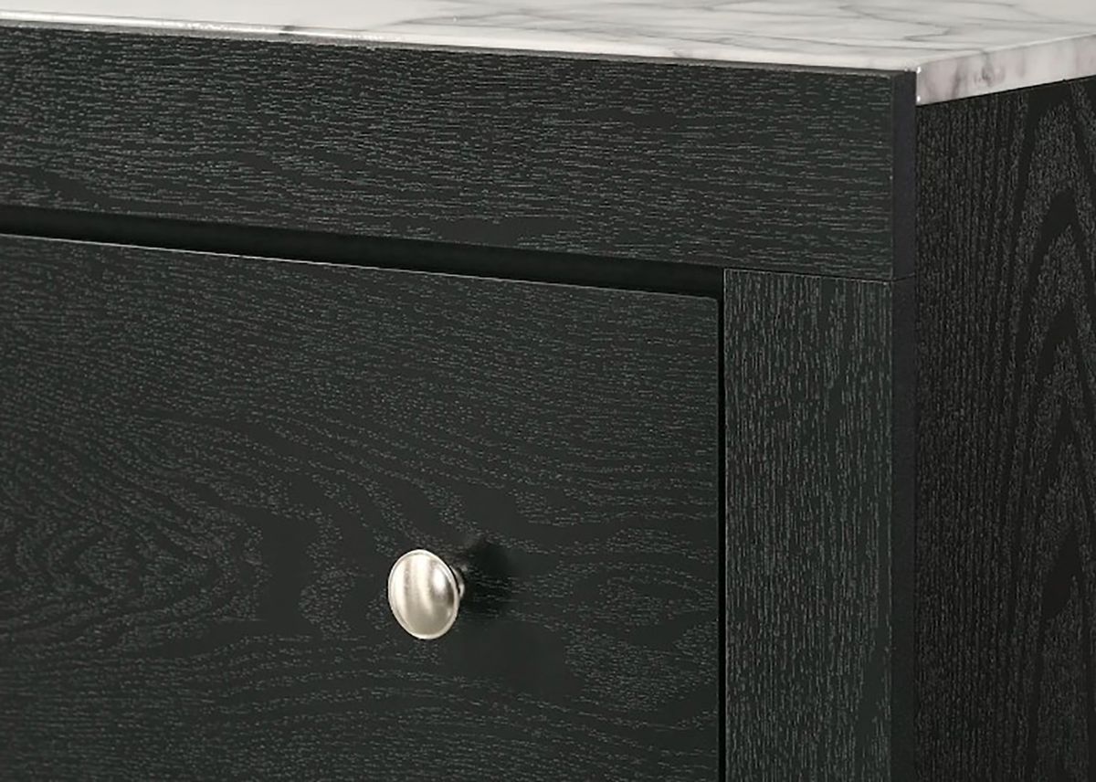 Crown Mark Furniture Cadence 6 Drawer Dresser in Black